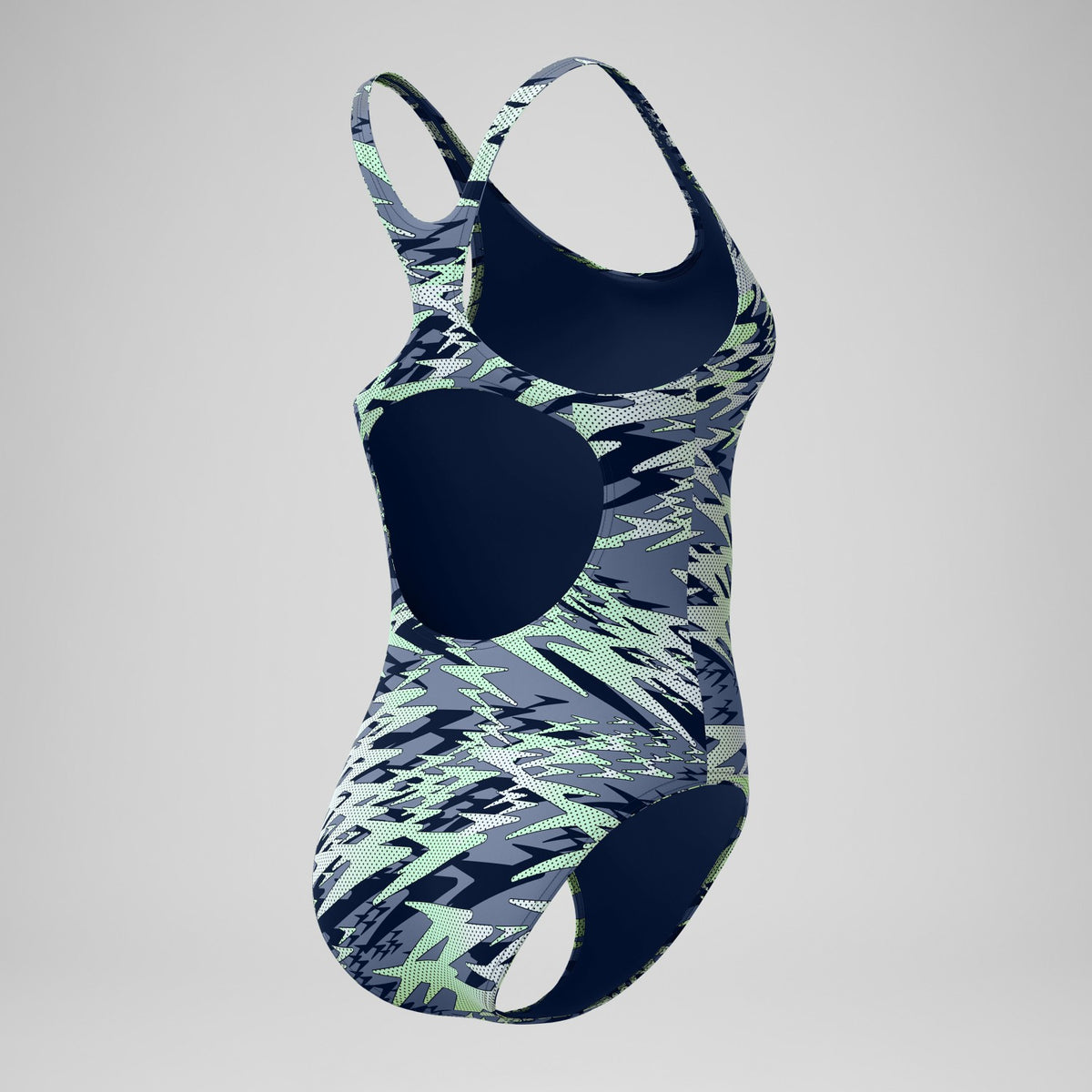 Speedo Hyperboom Printed Medalist Swimsuit Green