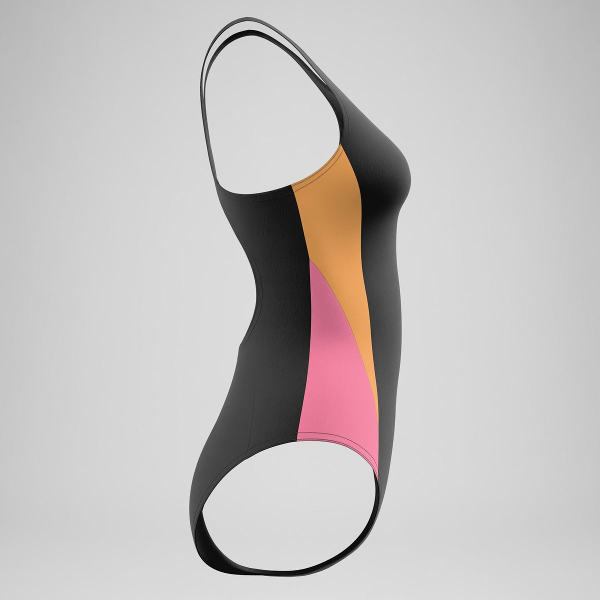Speedo Colourblock Muscleback Swimsuit Black/Peach