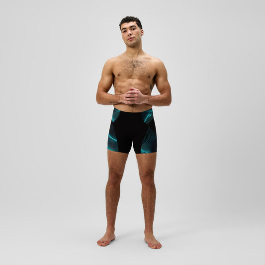 Speedo Endurance+ MAX Compression Mid Jammer Black/Turquoise