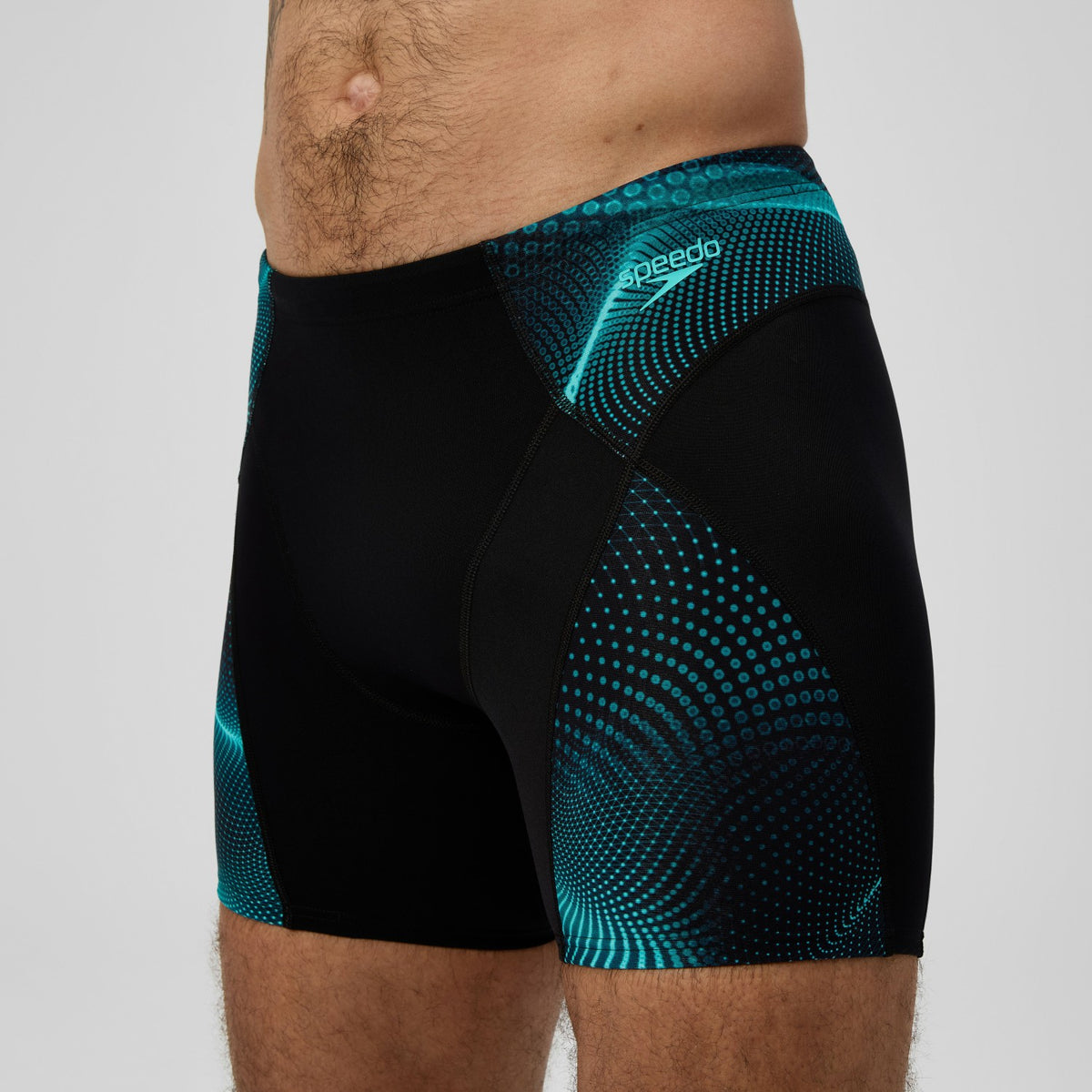 Speedo Endurance+ MAX Compression Mid Jammer Black/Turquoise