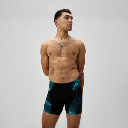 Speedo Endurance+ MAX Compression Mid Jammer Black/Turquoise
