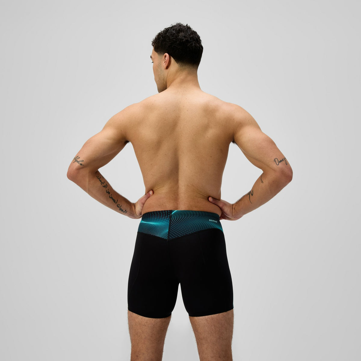 Speedo Endurance+ MAX Compression Mid Jammer Black/Turquoise