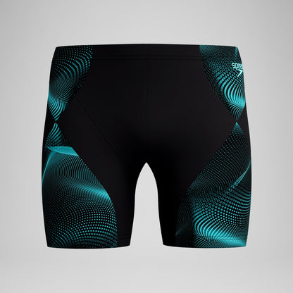 Speedo Endurance+ MAX Compression Mid Jammer Black/Turquoise