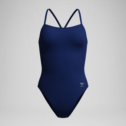Speedo Solid V-Back 2.0 One Piece Navy