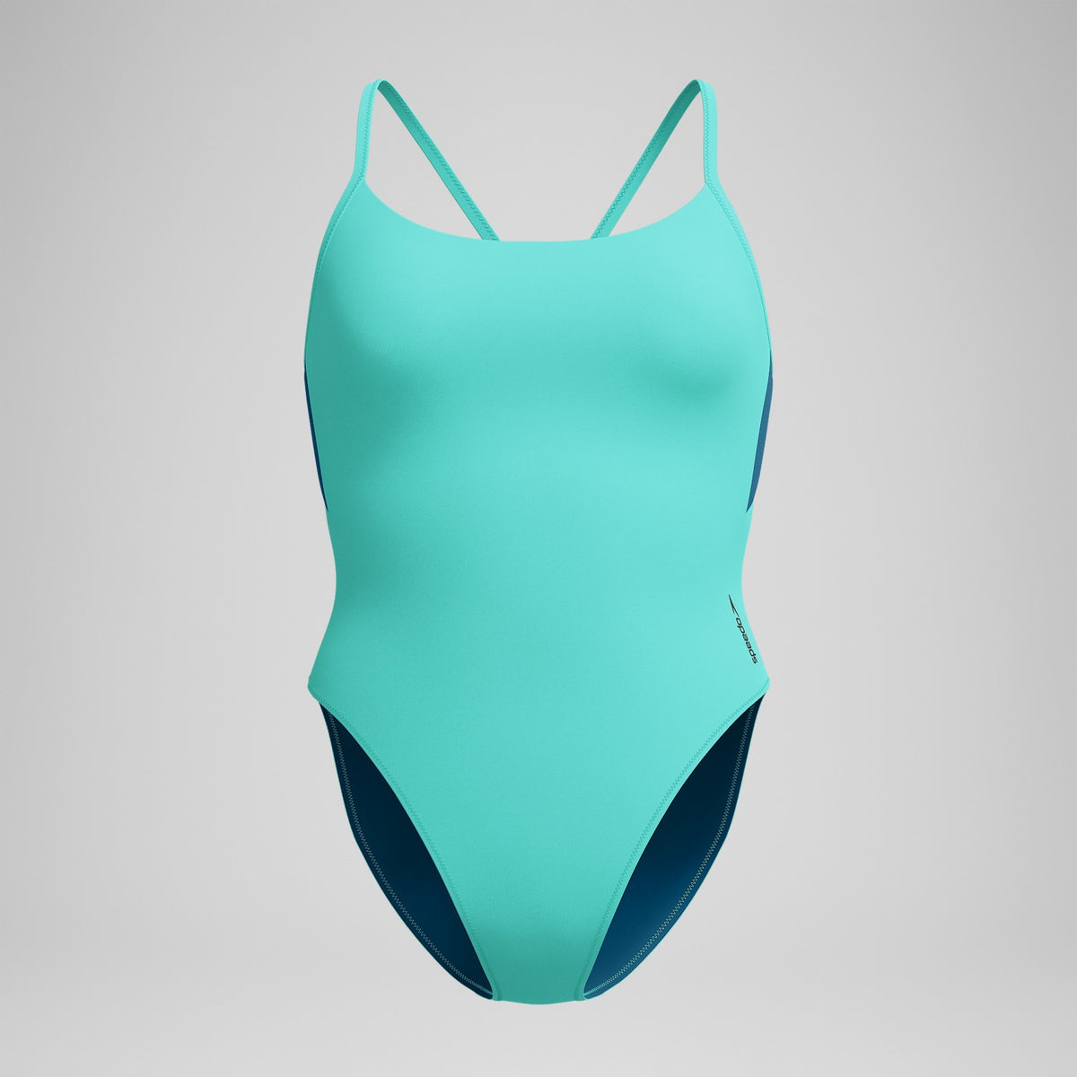 Speedo Solid Racerback Swimsuit Turquoise