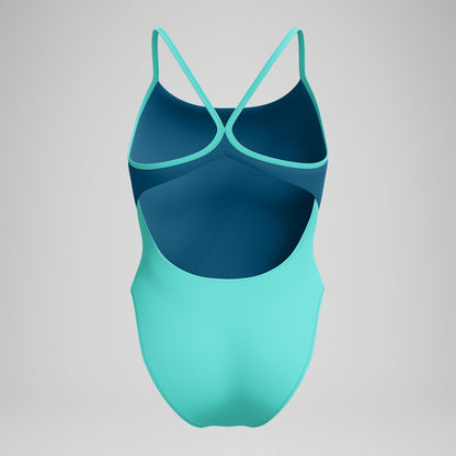 Speedo Solid Racerback Swimsuit Turquoise