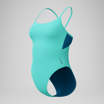 Speedo Solid Racerback Swimsuit Turquoise