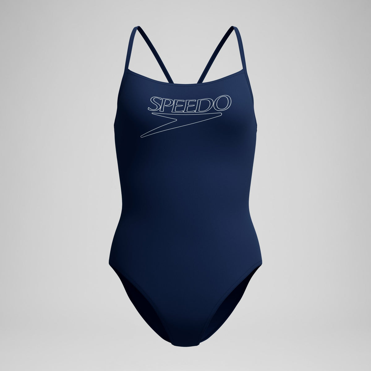 Speedo Endurance+ Logo Thinstrap Swimsuit Navy