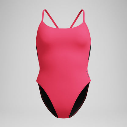 Speedo Solid Racerback Swimsuit Pink