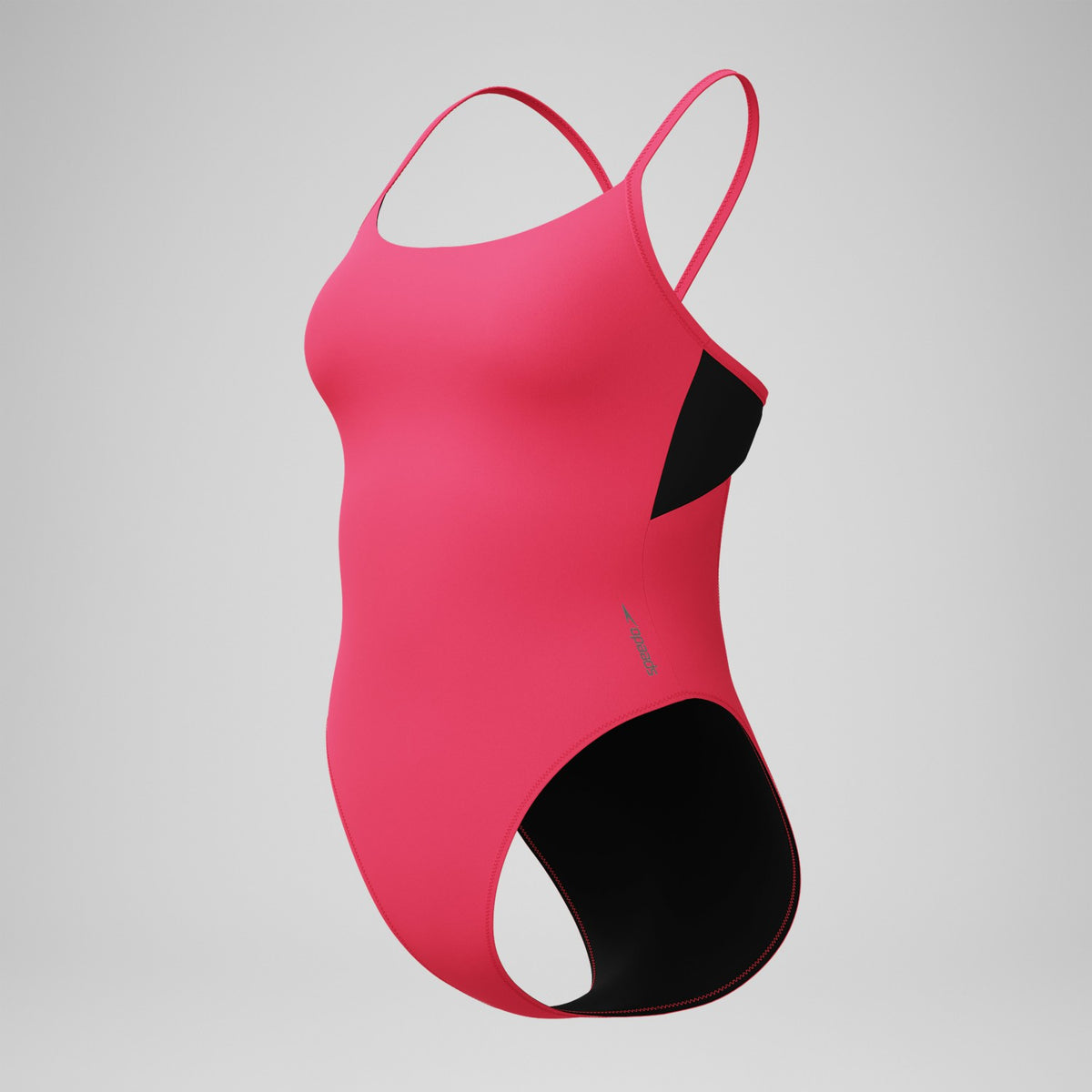 Speedo Solid Racerback Swimsuit Pink