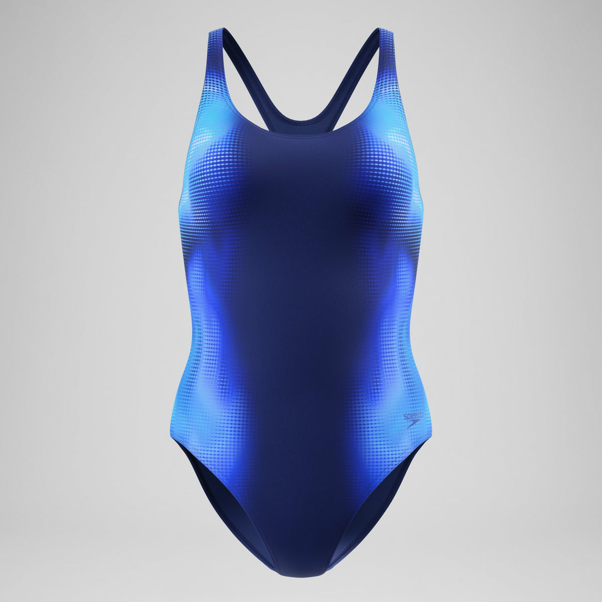 Speedo Printed Medalist Swimsuit Blue/Navy