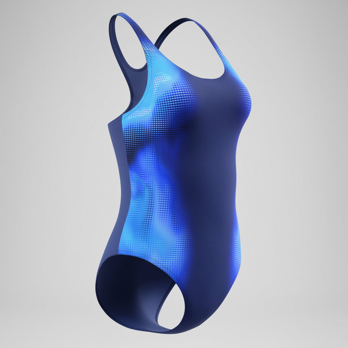 Speedo Printed Medalist Swimsuit Blue/Navy