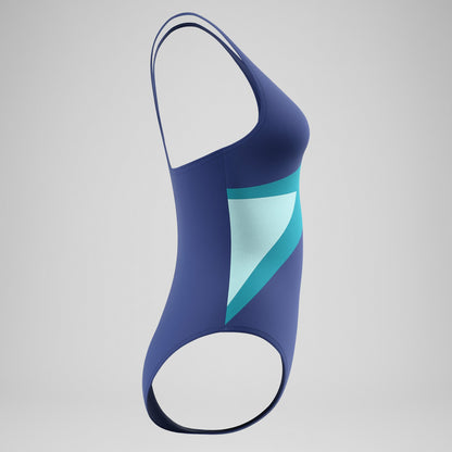 Speedo Hyperboom Butterfly Back Swimsuit Blue/Green