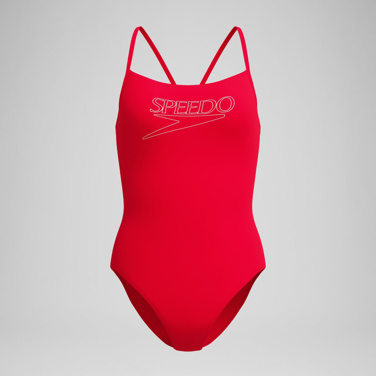 Speedo Endurance+ Logo Thinstrap Swimsuit Red
