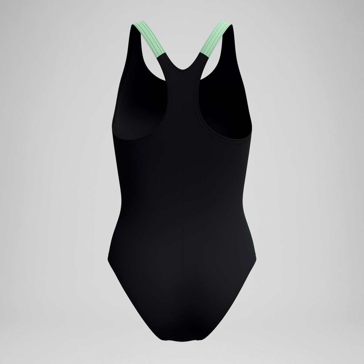 Speedo Placement Laneback Swimsuit Black/Green