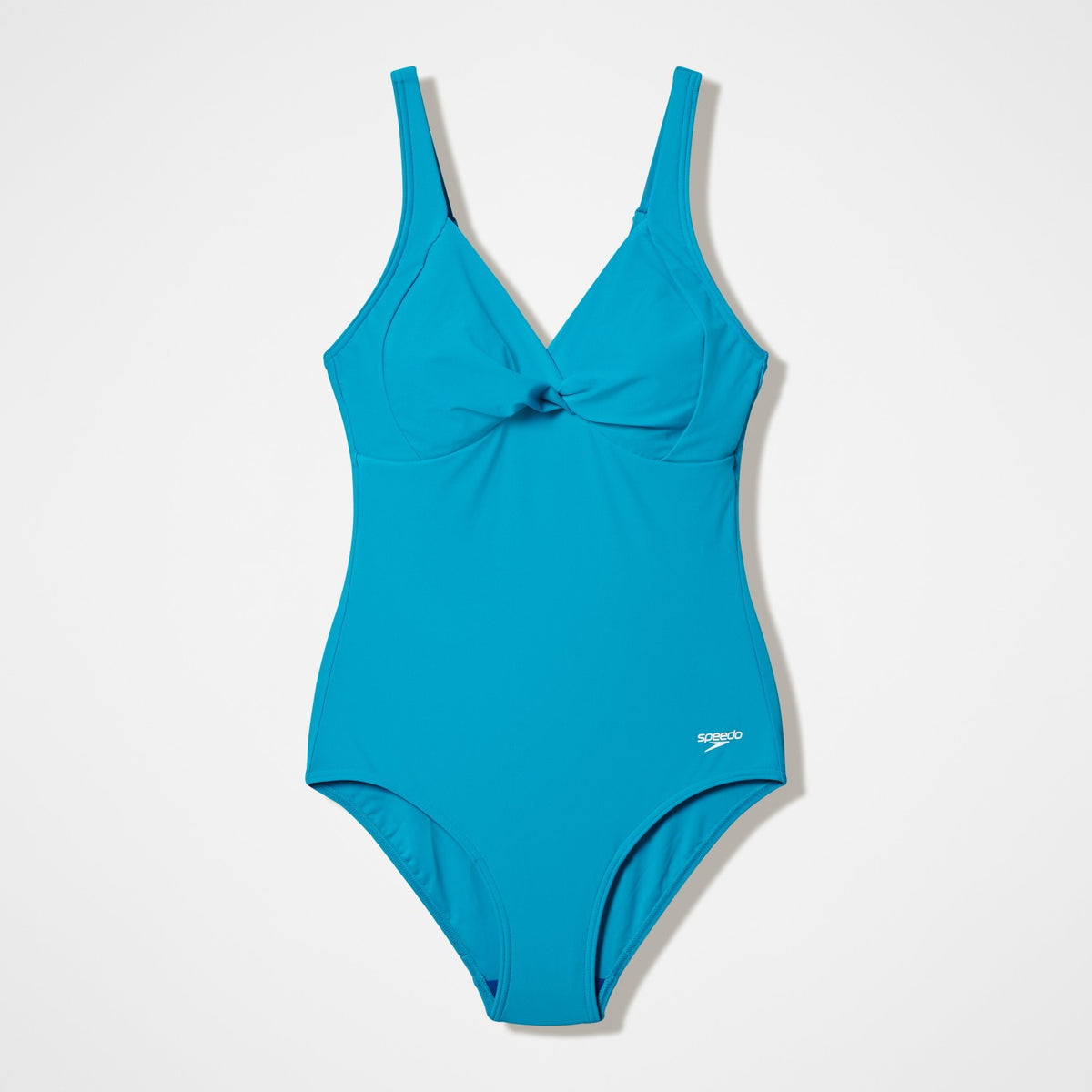 Speedo Solid Cross Knot Swimsuit Blue