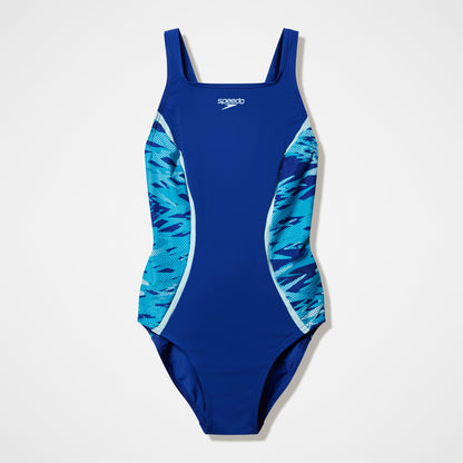 Speedo Hyperboom Splice Muscleback One Piece Blue