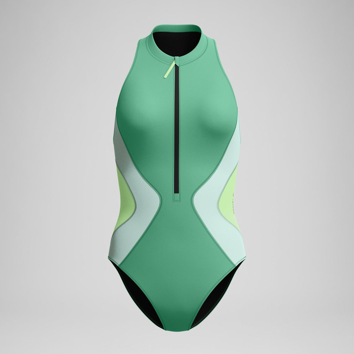 Speedo Ocean Flex Zip Swimsuit Green