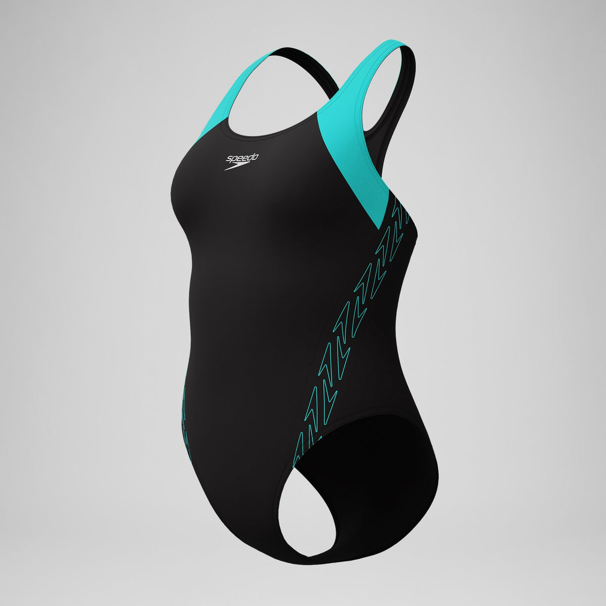 Speedo HyberBoom Splice Racerback Swimsuit Black/Turquoise