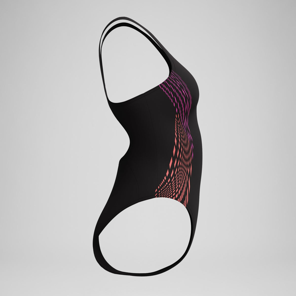 Speedo Placement Muscleback Swimsuit Black/Pink