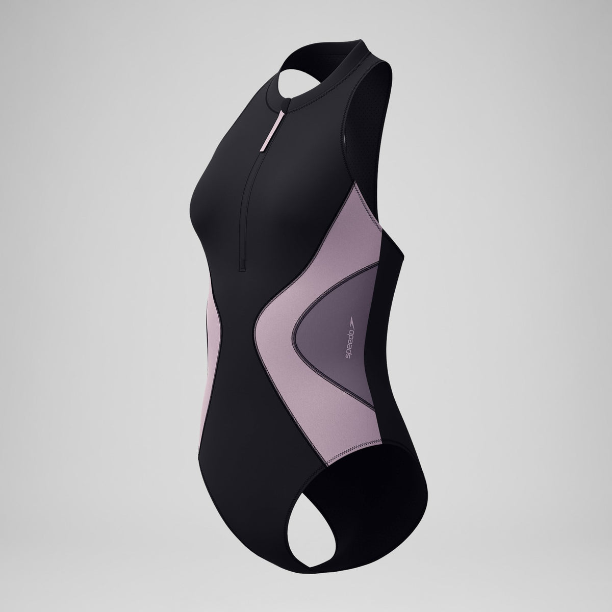 Speedo Colourblock Swimsuit Black/Dark Grey