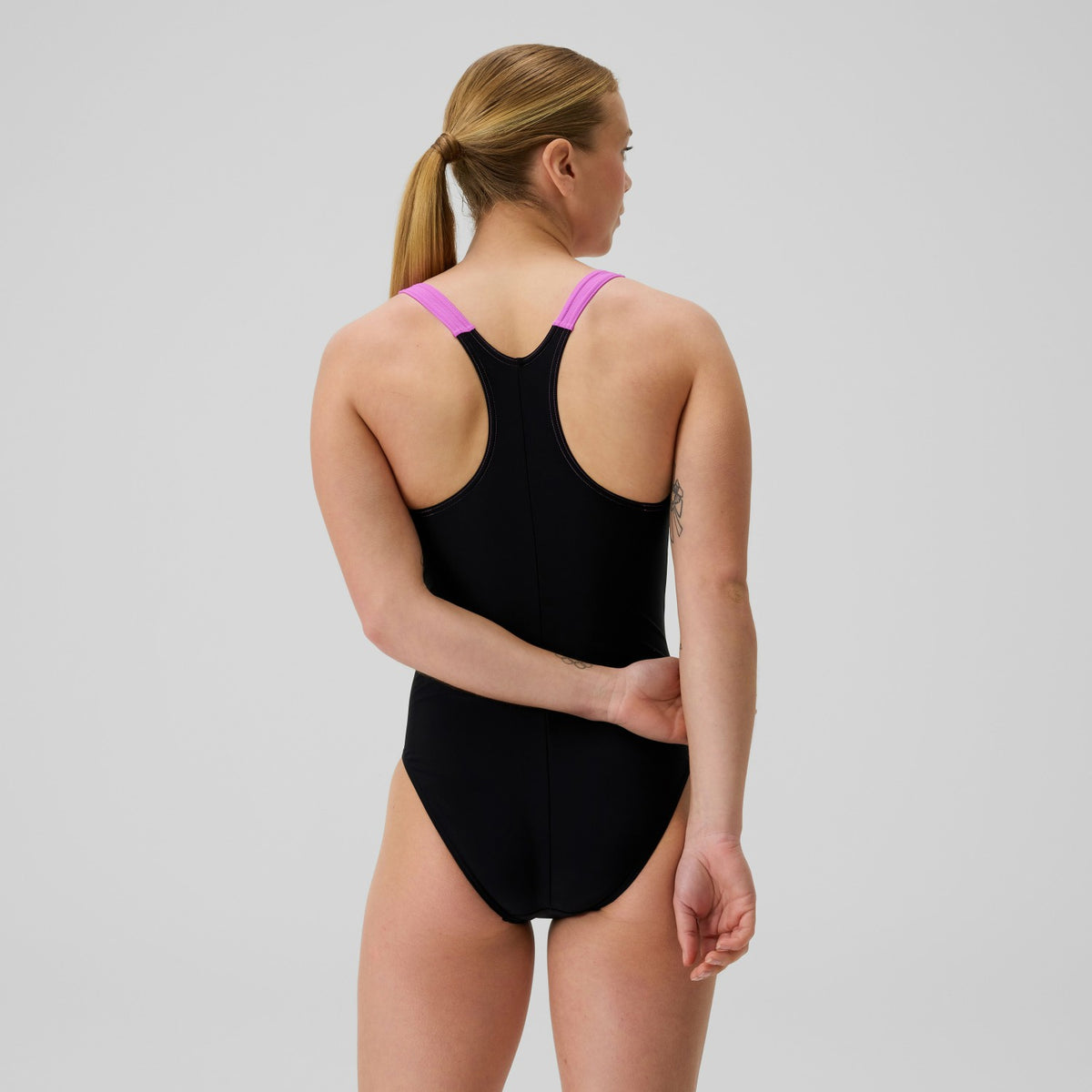 Speedo HyberBoom Splice Racerback Swimsuit Black/Pink