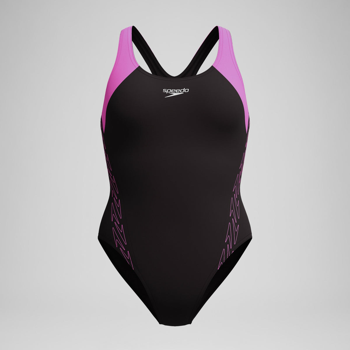 Speedo HyberBoom Splice Racerback Swimsuit Black/Pink