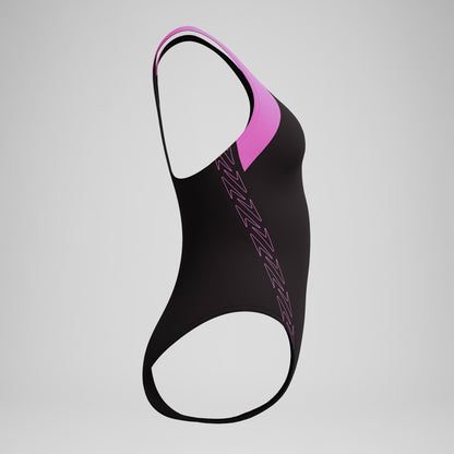 Speedo HyberBoom Splice Racerback Swimsuit Black/Pink