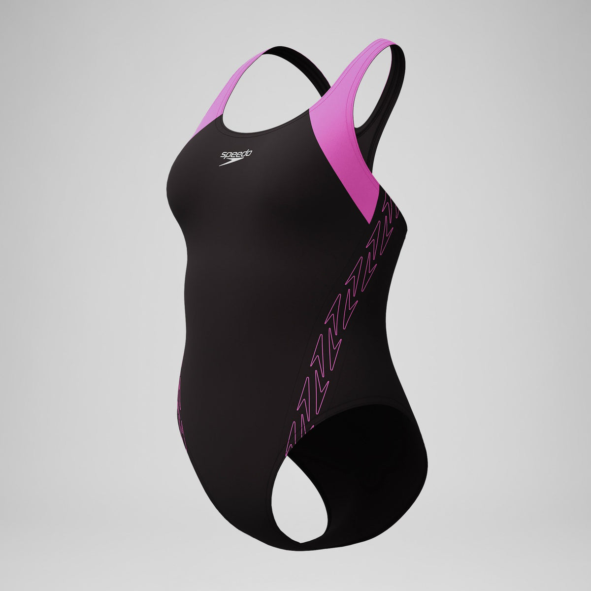 Speedo HyberBoom Splice Racerback Swimsuit Black/Pink