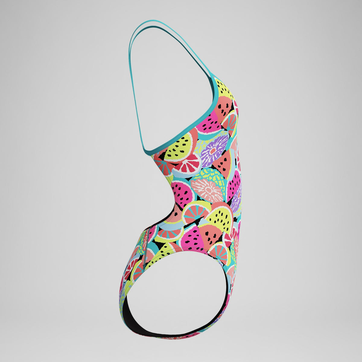 Speedo Club Training Printed Turnback Swimsuit Green