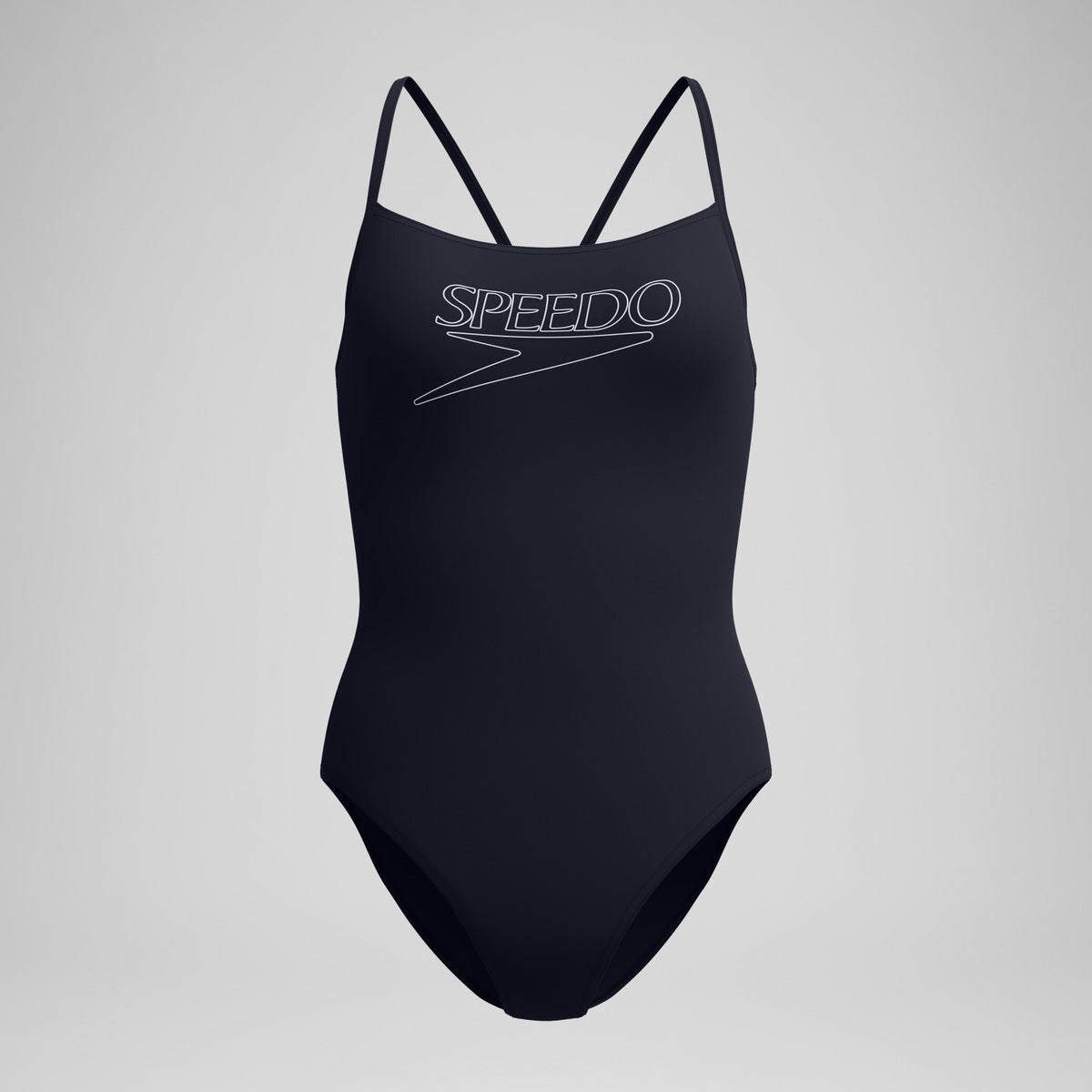 Speedo Endurance+ Logo Thinstrap Swimsuit Black