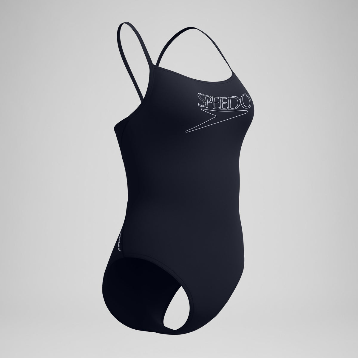 Speedo Endurance+ Logo Thinstrap Swimsuit Black
