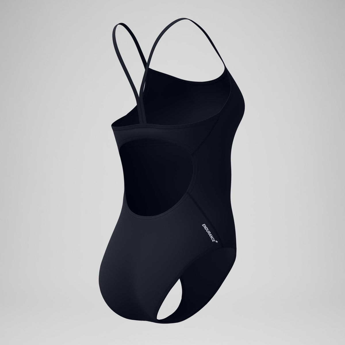 Speedo Endurance+ Logo Thinstrap Swimsuit Black
