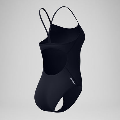 Speedo Endurance+ Logo Thinstrap Swimsuit Black