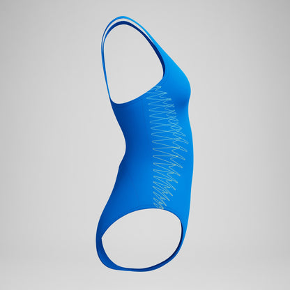 Speedo Placement Muscleback Swimsuit Blue