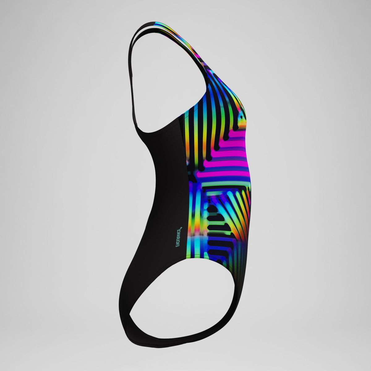 Speedo Digital Printed Medalist Swimsuit Black