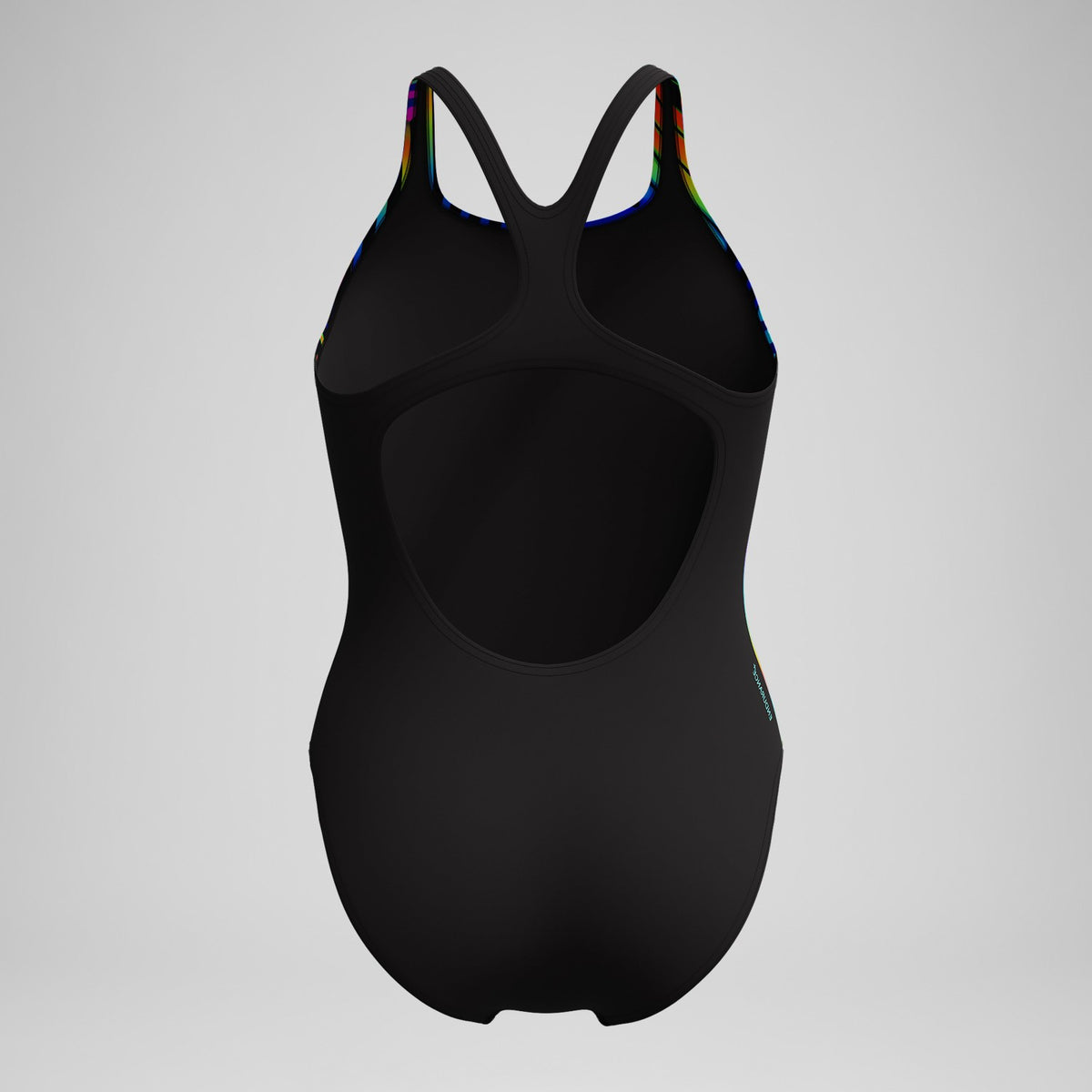 Speedo Digital Printed Medalist Swimsuit Black
