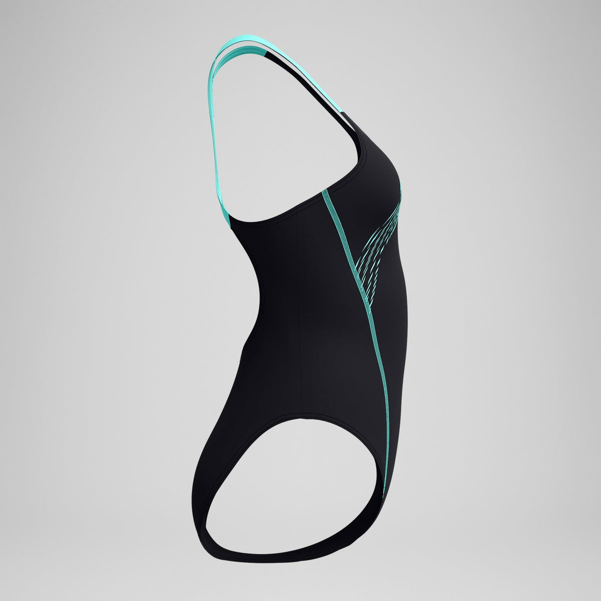 Speedo Medley Logo Swimsuit Black/Turquoise