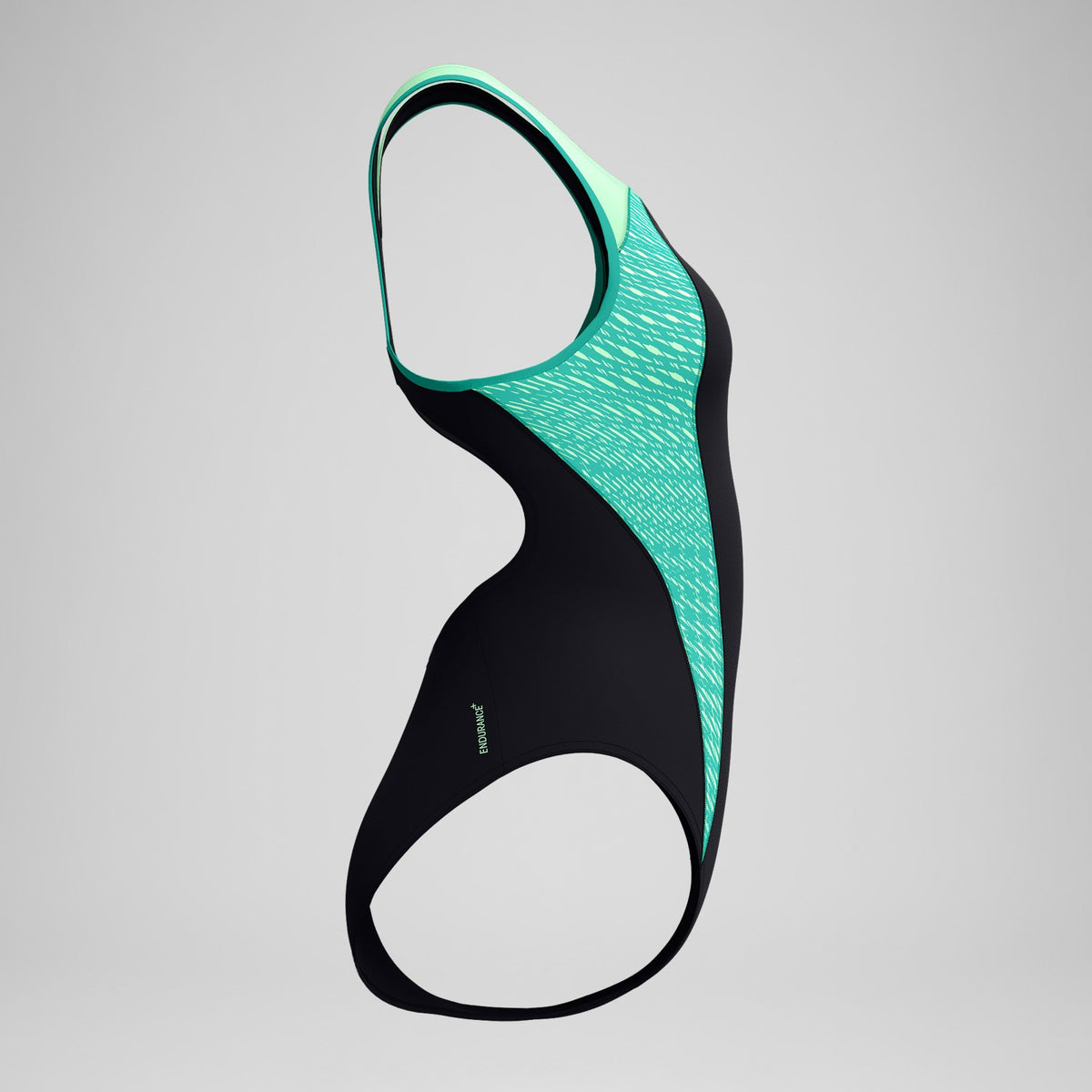 Speedo Placement Laneback Swimsuit Black/Turquoise