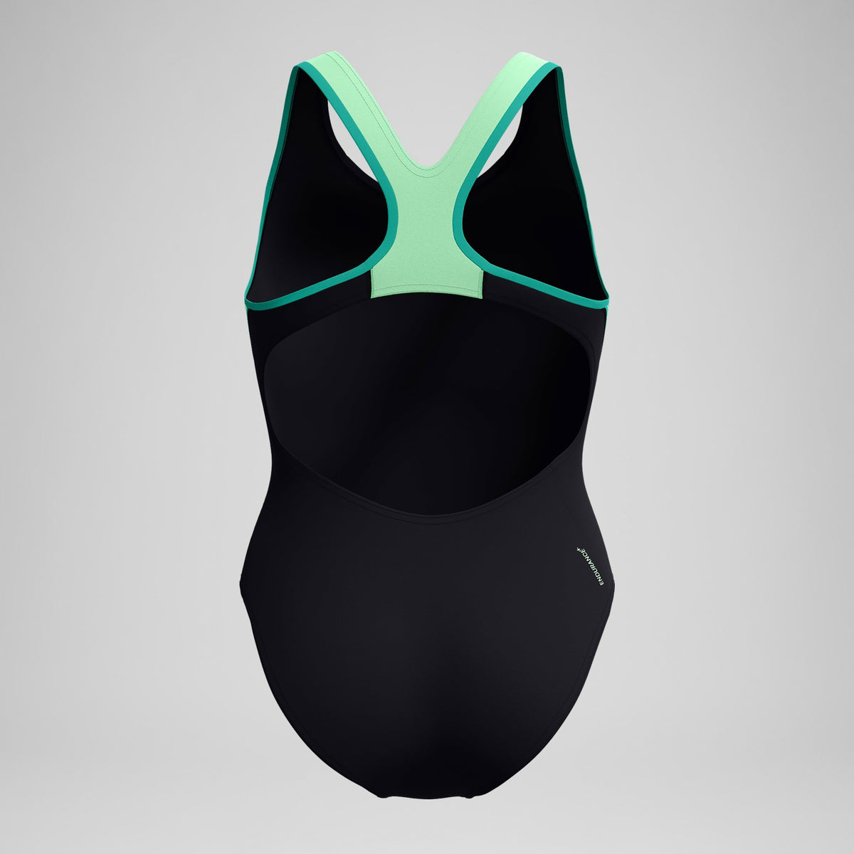 Speedo Placement Laneback Swimsuit Black/Turquoise