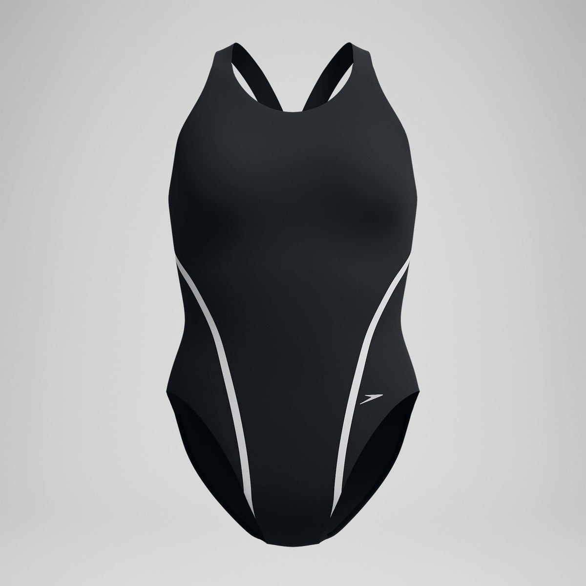 Speedo V Class Movement Back Swimsuit Black/Grey