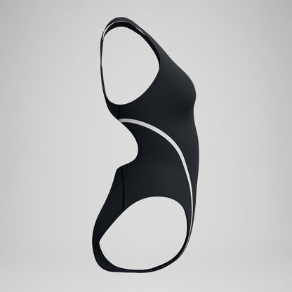 Speedo V Class Movement Back Swimsuit Black/Grey
