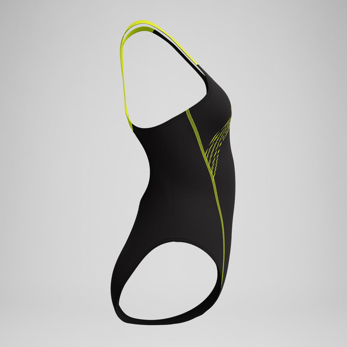 Speedo Medley Logo Swimsuit Black/Yellow