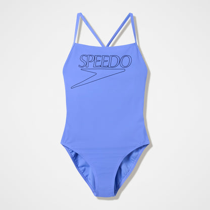 Speedo Endurance+ Logo Thinstrap Swimsuit Blue