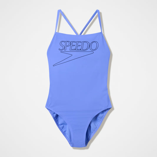 Speedo Endurance+ Logo Thinstrap Swimsuit Blue