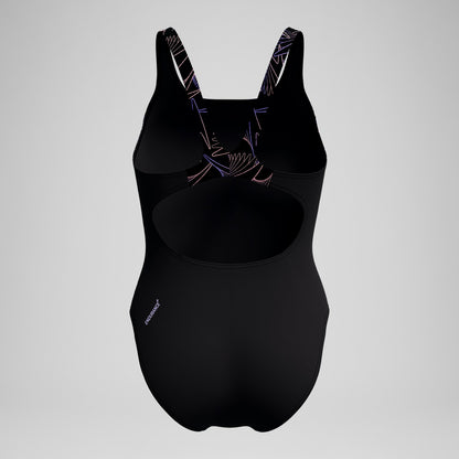 Speedo Hyperboom Splice Muscleback Swimsuit Black/Peach