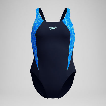 Speedo Hyperboom Splice Muscleback Swimsuit Navy/Blue