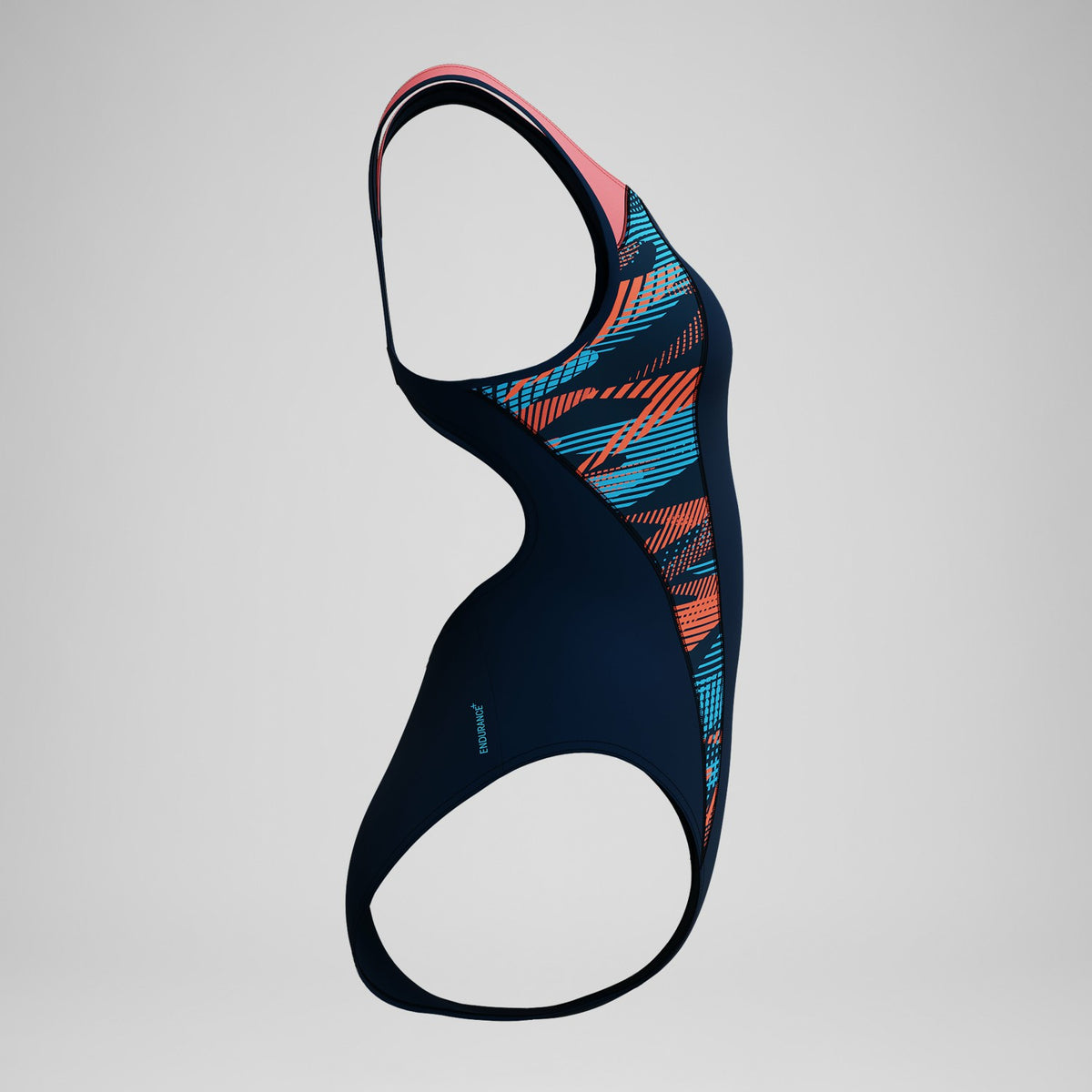Speedo Placement Swimsuit Navy/Coral