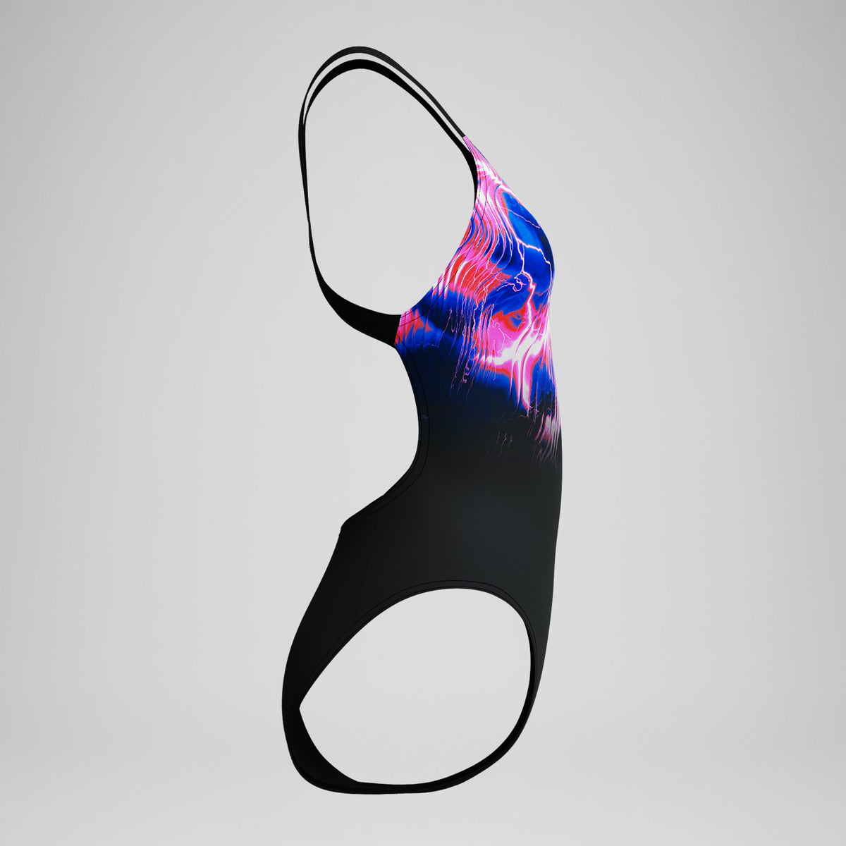 Speedo Club Training Printed Leaderback One Piece Black/Pink