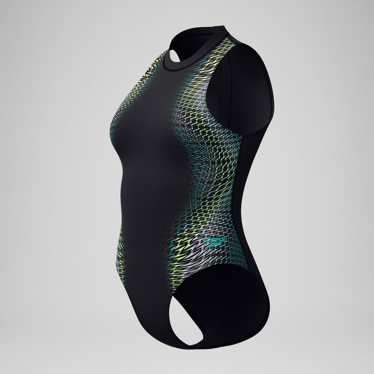 Speedo Printed Hydrasuit Black /Green